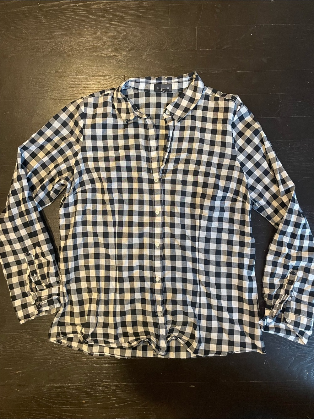 The Limited Black and White Gingham Shirt